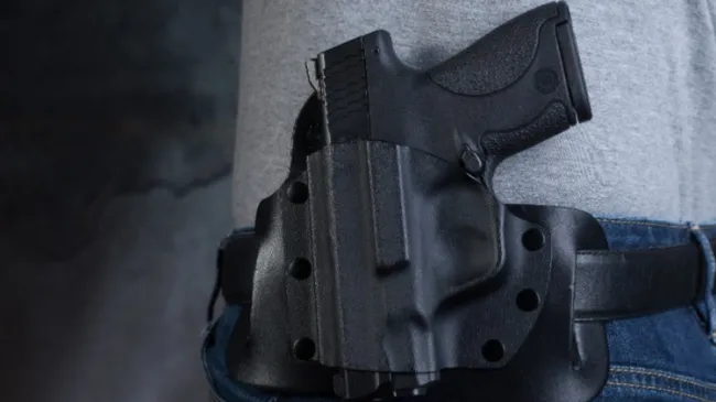 gun in holster